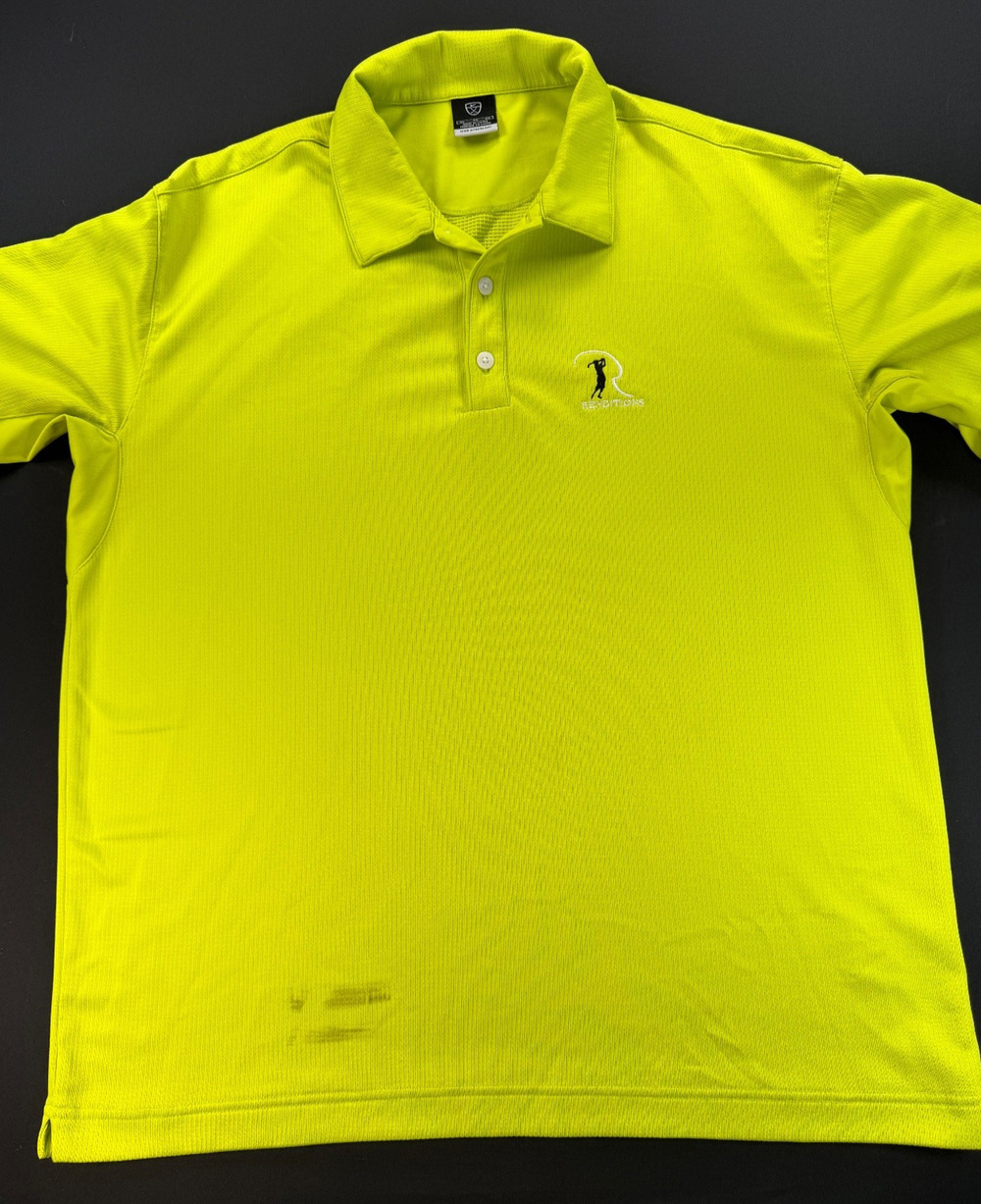 Nike Sphere Dry Renditions Short Sleeve Golf Polo Shirt in Lime Green (Men's XL)